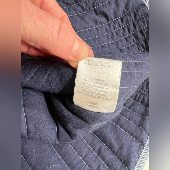 34N & 118W for ANTHROPOLOGIE‎ Blue and white micro stripe quilted jacket size M. - Picture 14 of 16